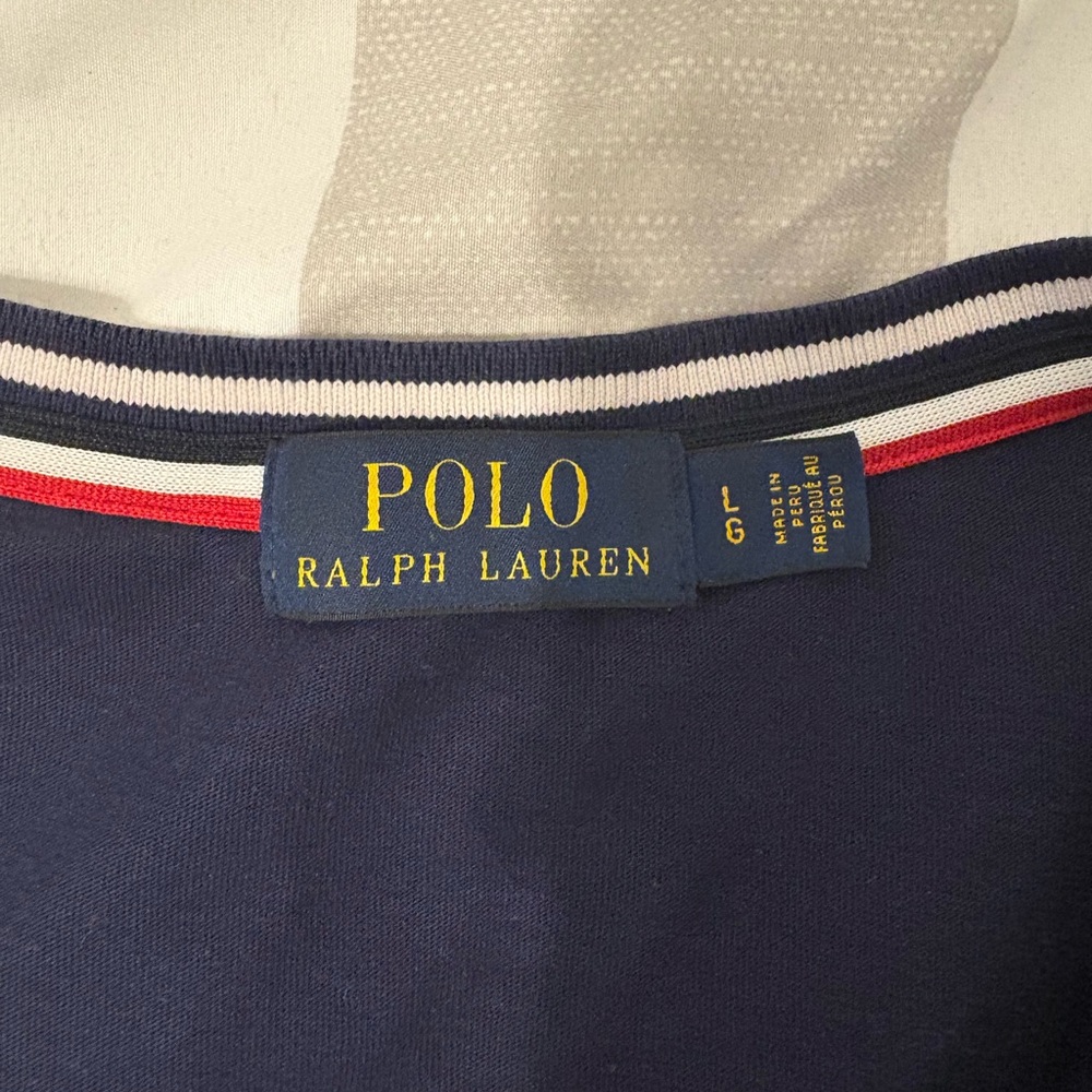 Ralph Lauren Men's Navy and Red Graphic Tee - Picture 3 of 3